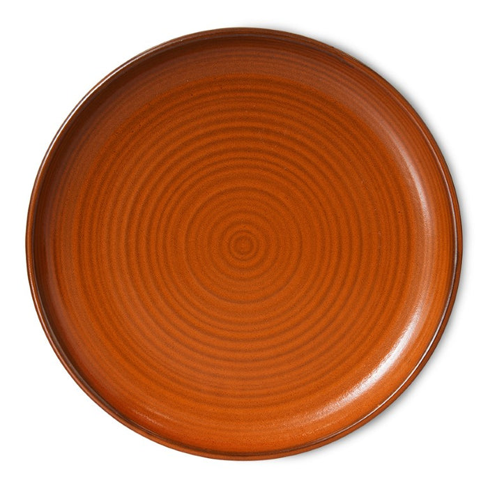 porcelain orange dinner plate