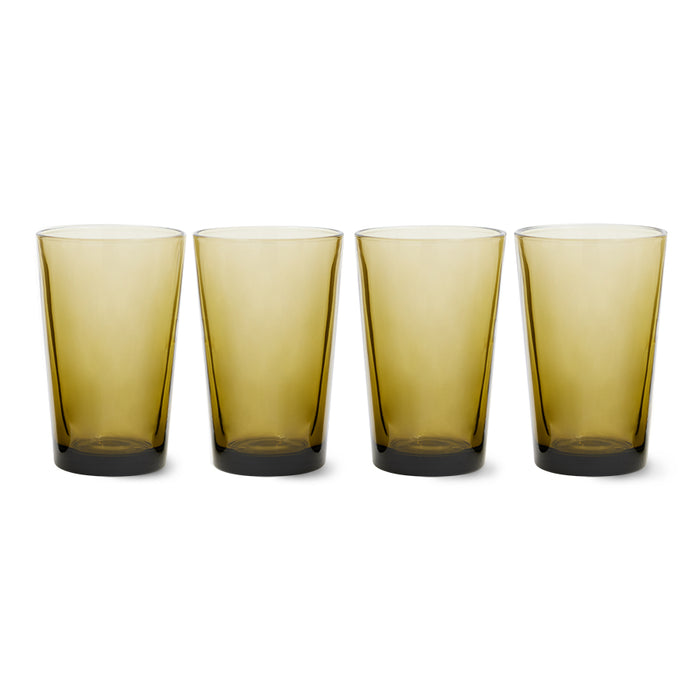 4 tall colored  hot tea tumblers