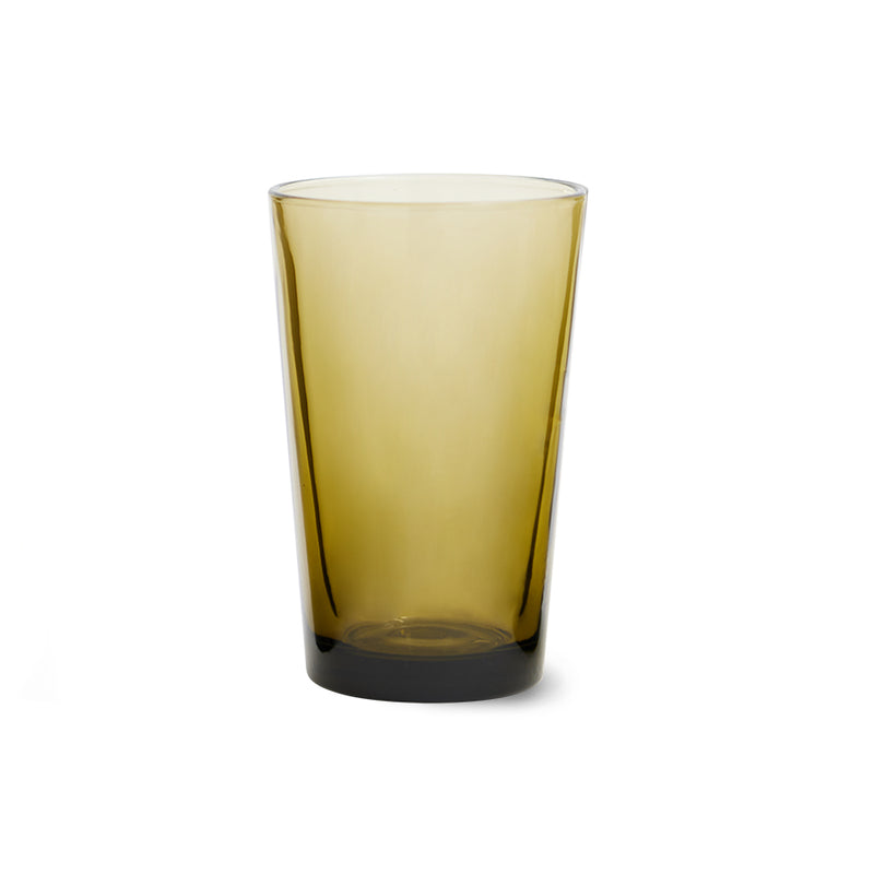 mud brown glass tall hot tea tumbler