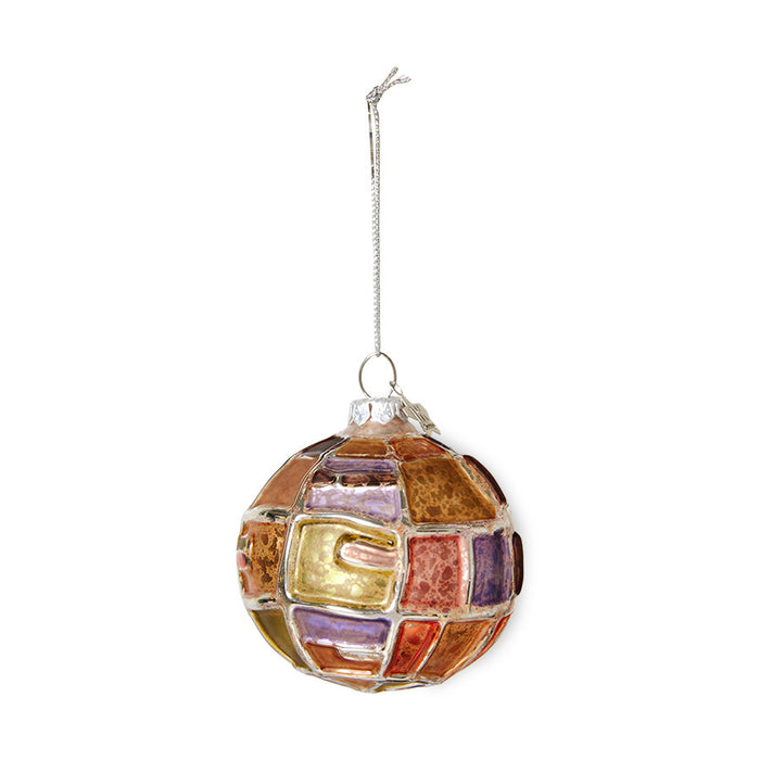 hand painted mid century style Christmas ornament