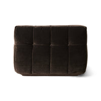 brown velvet free standing element lounge chair