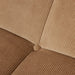 detail of fabric corduroy rib brown double lounger seating bench 