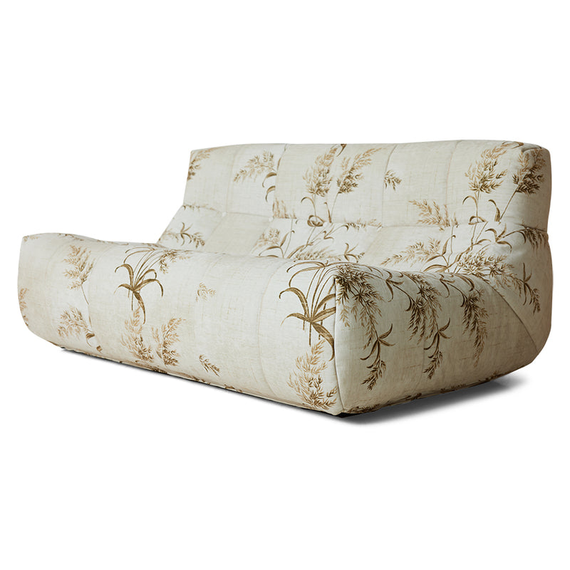 lazy lounge sofa bench with classic Reeds fabric