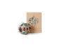 Christmas ornament with stones and flower and antique silver with gift box