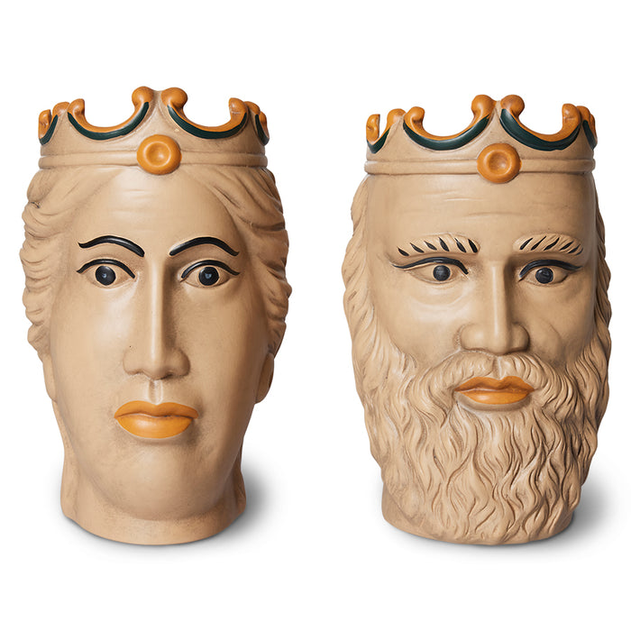 Sicilian moor head set of planters