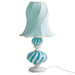 vintage inspired blue glass table lamp