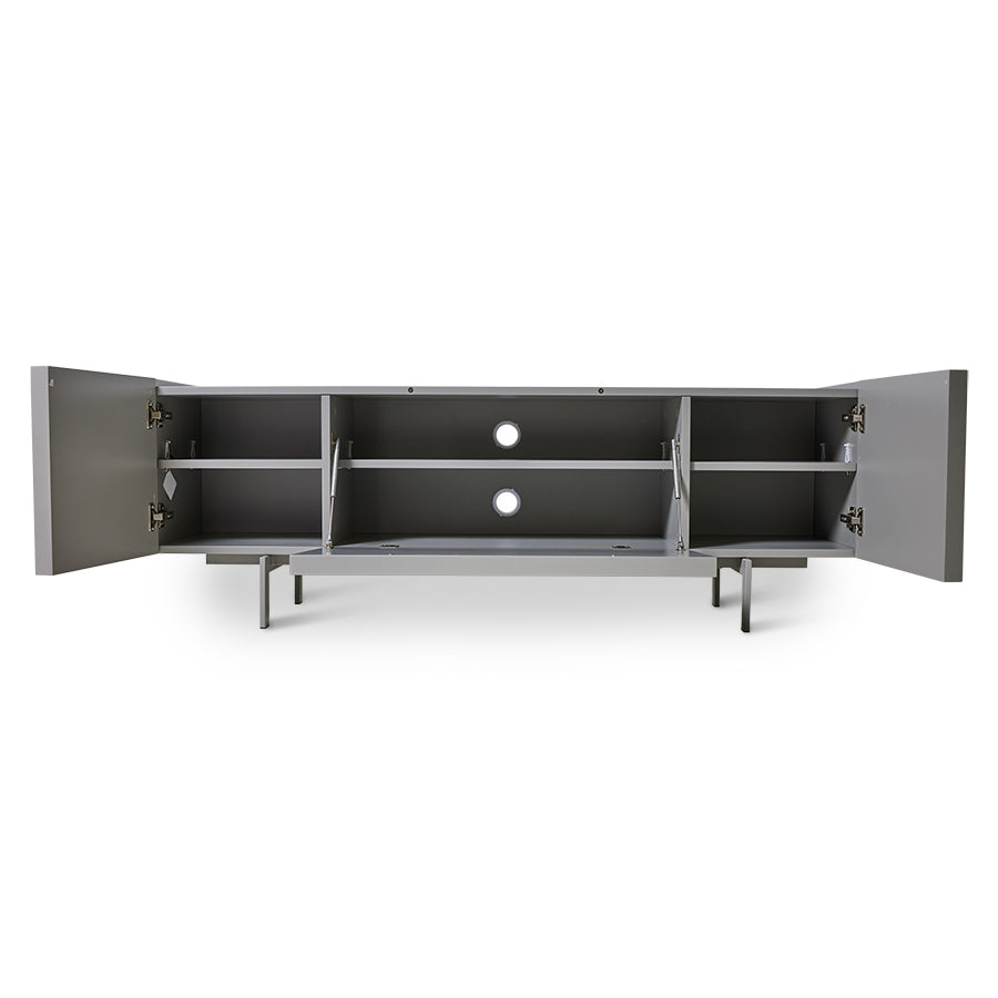 concrete grey tv stand low sideboard