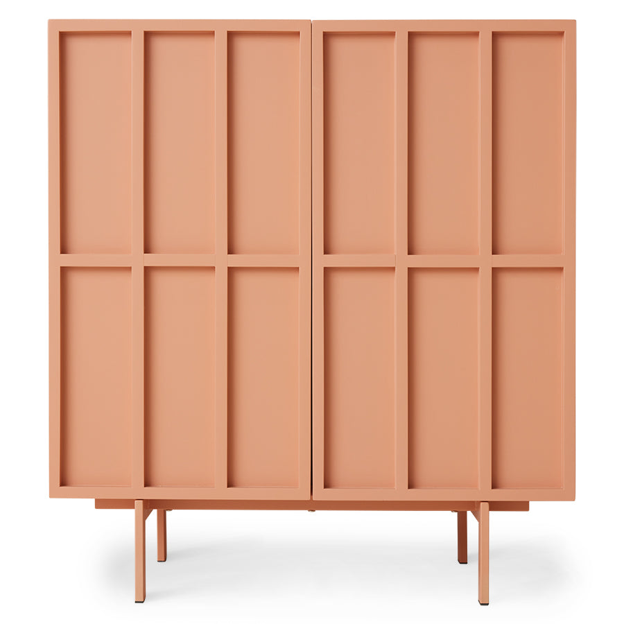 modern credenza in blush color