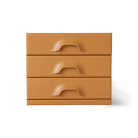 ginger orange chest of 3 drawers