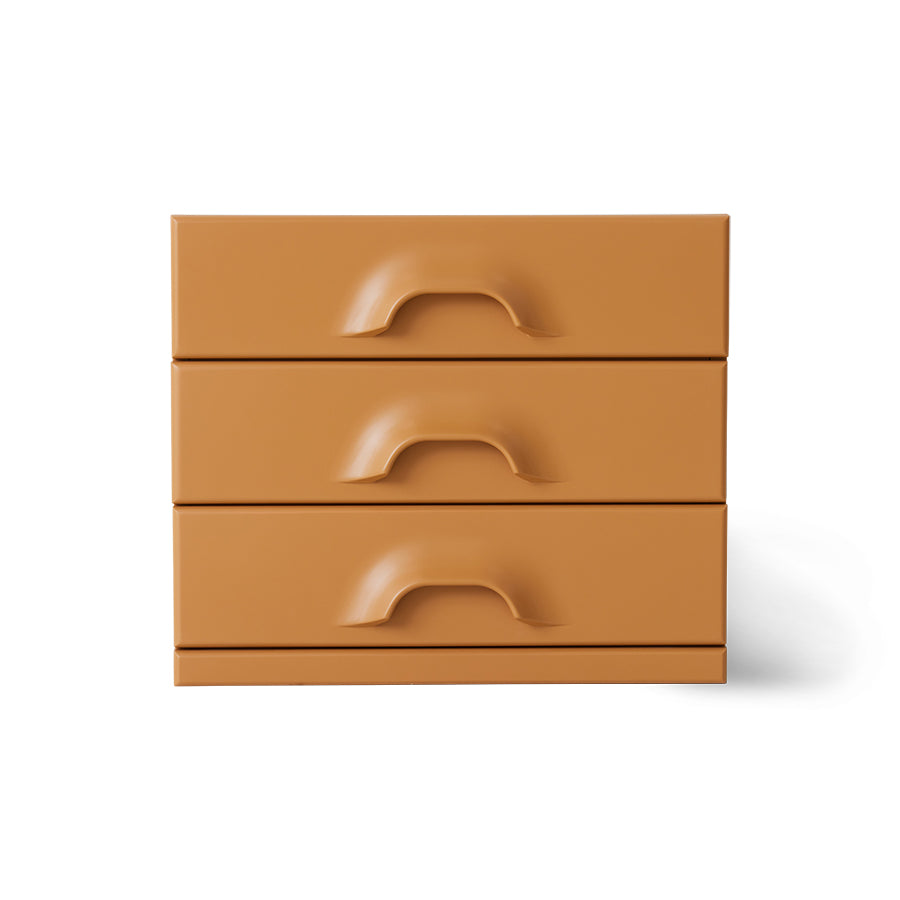 HKliving USA MKA2004 Chest of 3 drawers ginger orange small