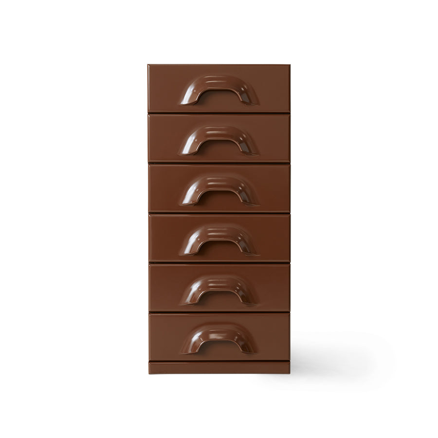 chest of 6 drawers chocolate brown