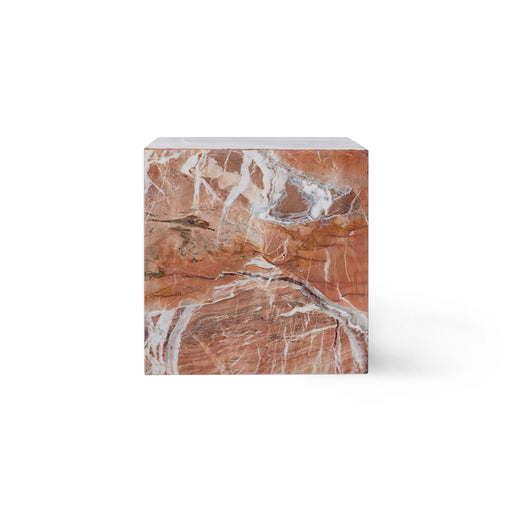 red brown marble table block