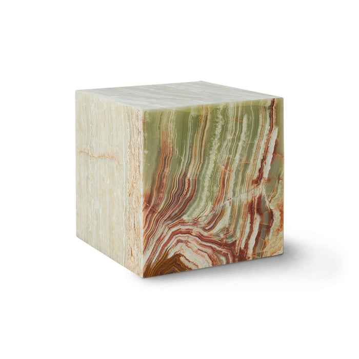 solid onyx green marble block table