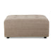 taupe colored linen blend large ottoman