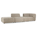 taupe colored linen blend large ottoman in combination with other elements