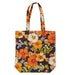 cotton shopping tote with retro flower print
