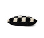 black and white checkered woolen decorative pillow