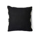 linen back of black and white checkered woolen decorative pillow