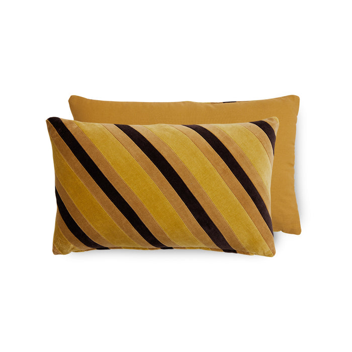 caramel toned velvet lumbar pillow