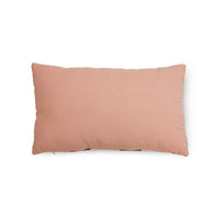 rose pink tones striped velvet lumbar pillow