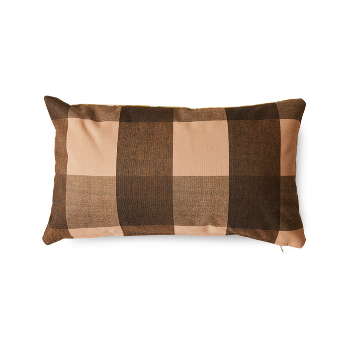 retro style pillow with checkered pattern
