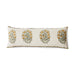 extra long pillow with hand embroiled flowers 