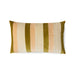 green each and cream striped velvet lumbar pillow