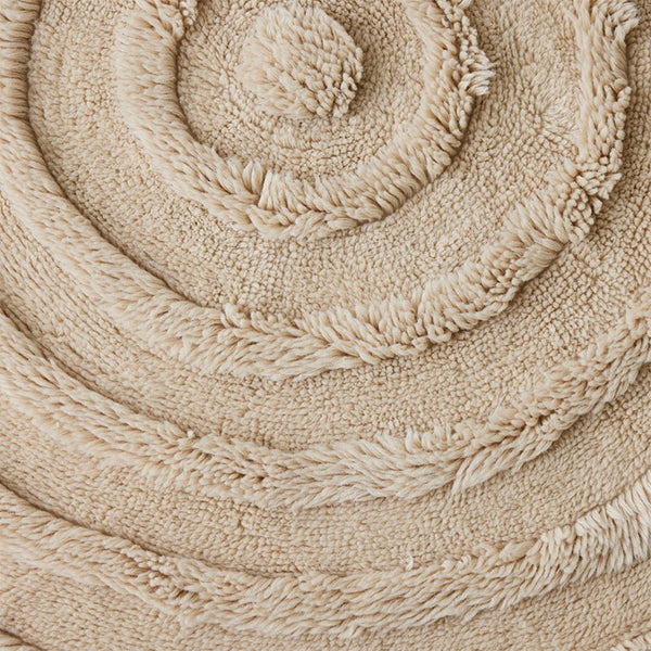 round area rug cream color high low piles