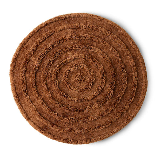 mahogany colored round rug