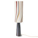 cone lamp ceramic base linen shade with colored stripes