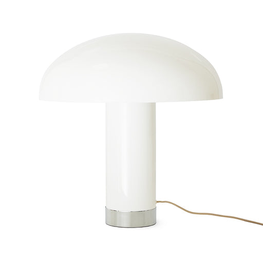 cream colored table lamp