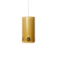 mustard yellow ceramic retro style pendant light