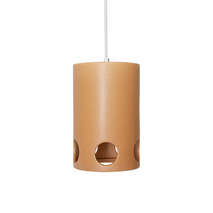 peach colored retro style ceramic pendant lamp