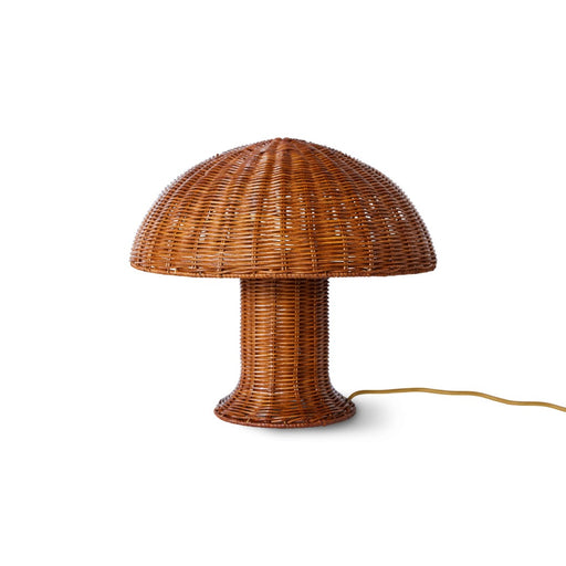 handmade table lamp made from natural rattan