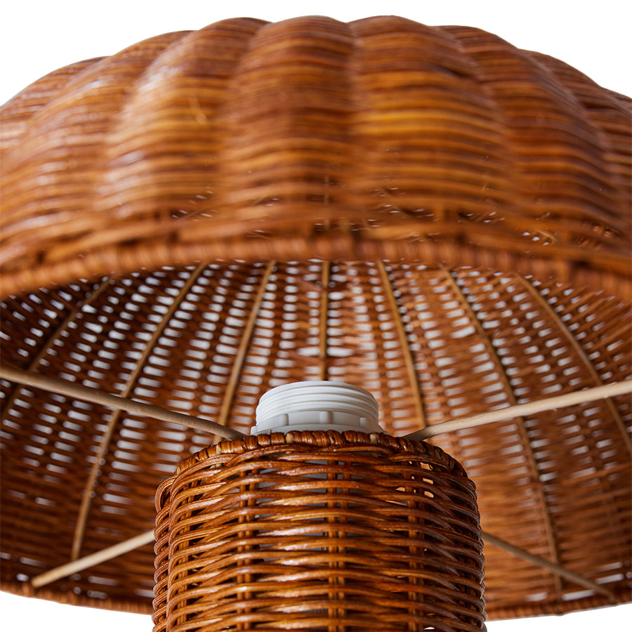 handmade table lamp made from natural rattan