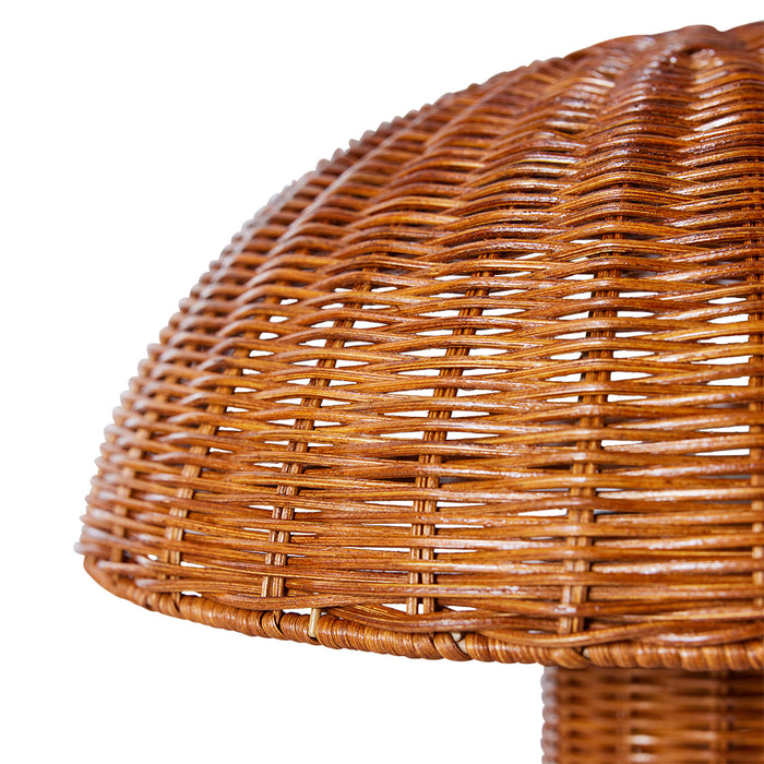 handmade table lamp made from natural rattan