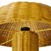 mustard yellow table lamp made from rattan E26 fitting