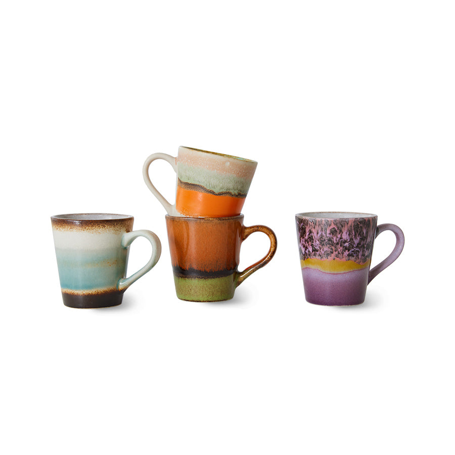 set of 4 different espresso shot cups