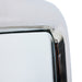 detail of corner tall long standing chrome chubby mirror