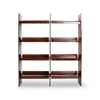 smokey brown acrylic open shelving unit