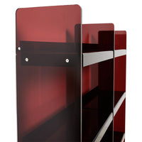 smokey brown acrylic open shelving unit