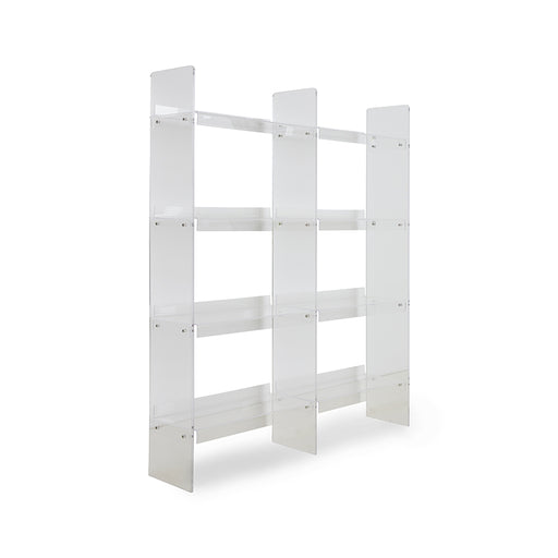 acrylic transparent clear open shelving cabinet