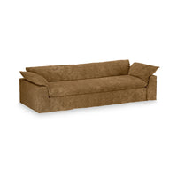 Brown sofa on a white background