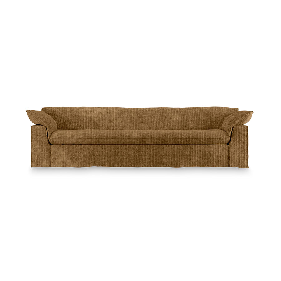 Brown sofa on a white background
