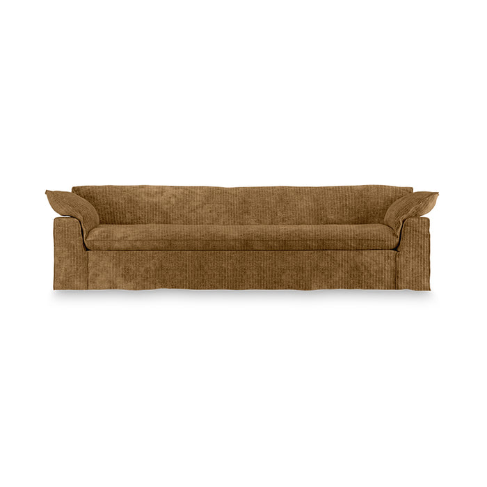 Brown sofa on a white background