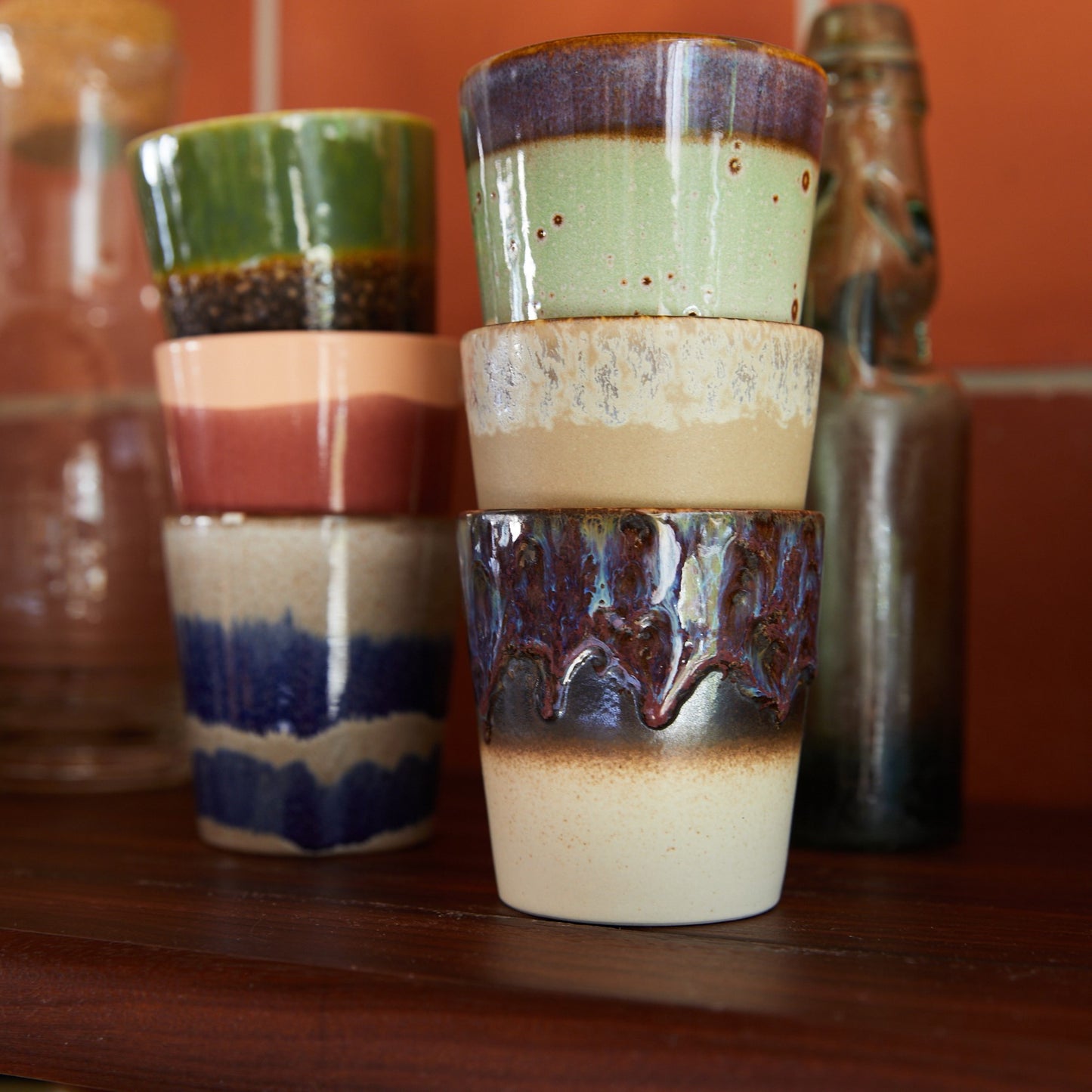 coffee cup tumbler with texture