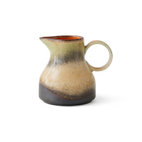 stoneware creamer, reactive glaze retro  look finish