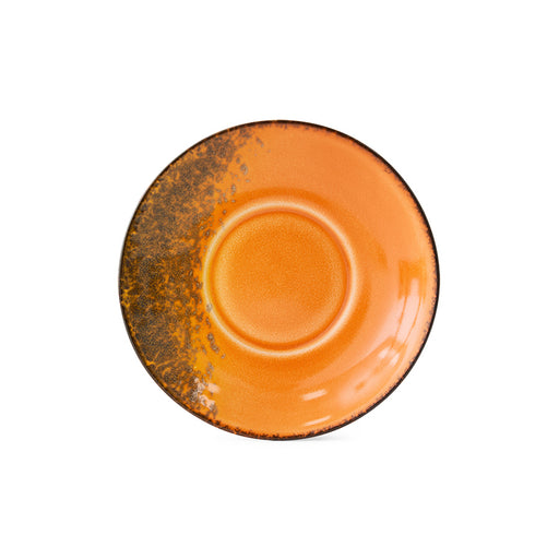 small saucer in orange tones
