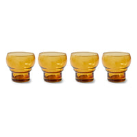 70s glassware bulb glasses amber (set of 4)