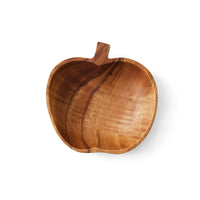 acacia wood bowl apple shape